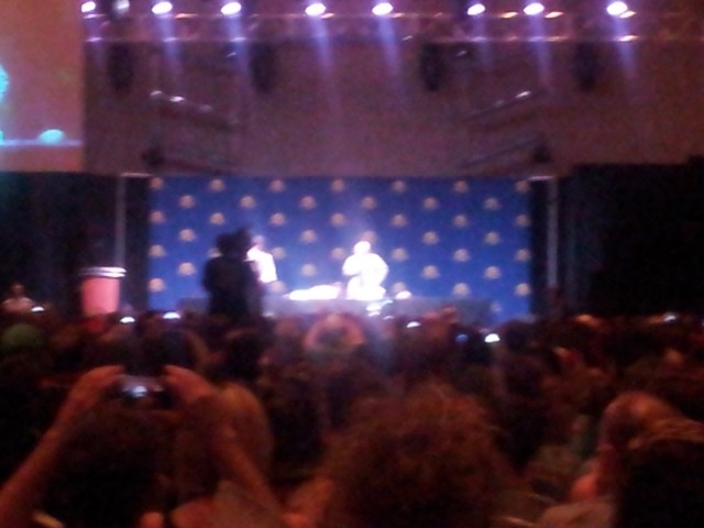 the bright dot on the right is Patrick Stewart.